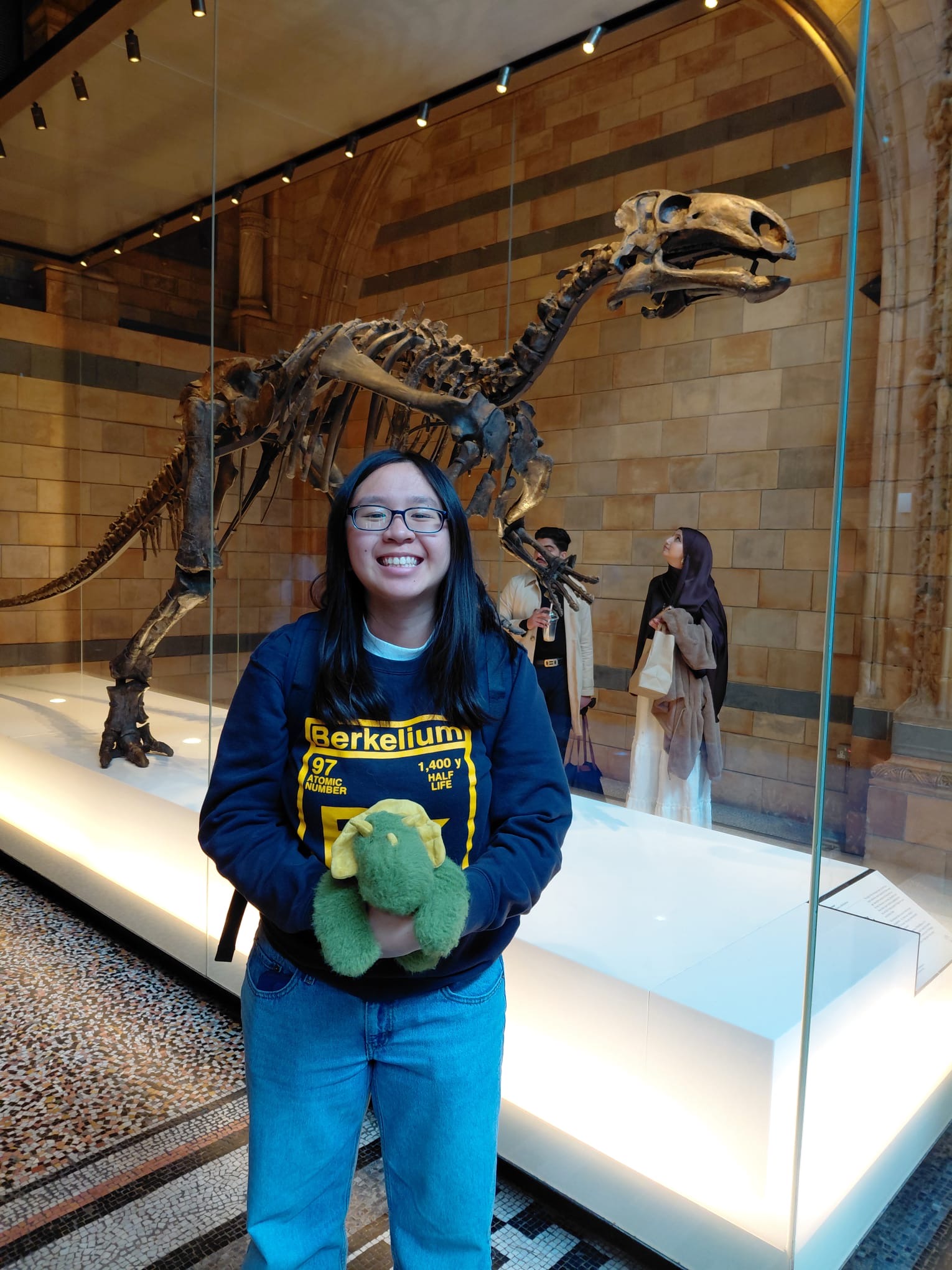 Dino seeing other dinos at Natural History Museum, London